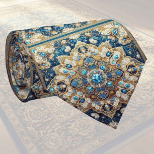 Tapete de Designer Persa de Luxo Gravata de seda