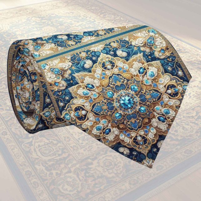 Tapete de Designer Persa de Luxo | Gravata de seda (Criador carregado)