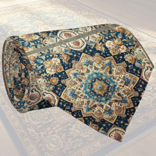 Tapete de Designer Persa de Luxo Gravata de seda