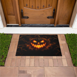 Tapete de Entrada Abóbora de Halloween Brilho Assu
