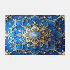 Tapete de Entrada Azul Decorativo de Férias