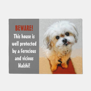 Tapete de Entrada Cão de Guarda Engraçado Malshi 4