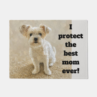Tapete de Entrada Cão de Guarda Engraçado Morkie N