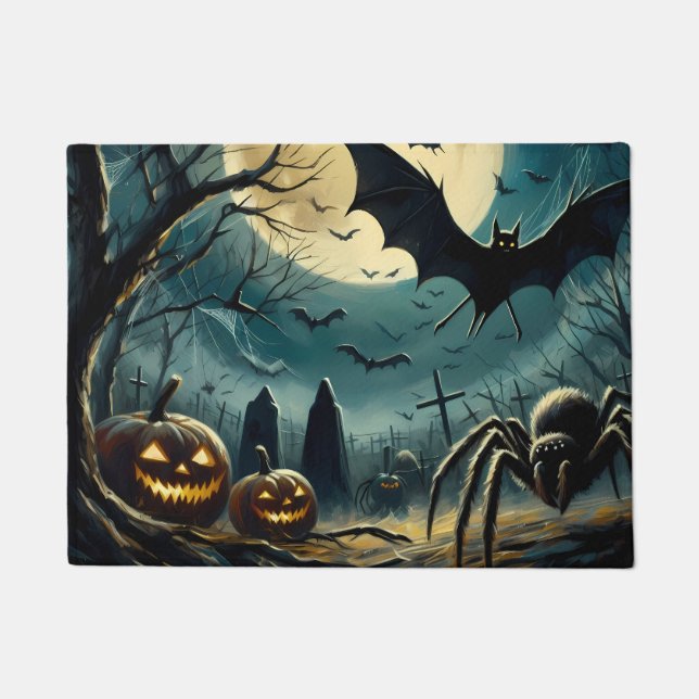 Tapete de Entrada Cemitério de Halloween (Frente)