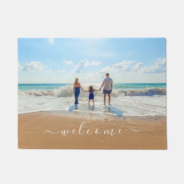 Tapete de Entrada com Foto Personalizada com Seu P (Frente)