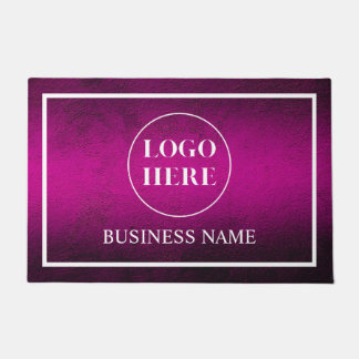 Tapete de Entrada com Logo de Negócios Elegante Mo