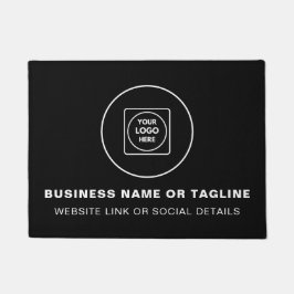 Tapete de entrada com logotipo de empresa moderna
