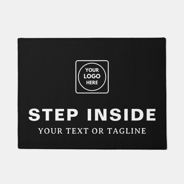 Tapete de entrada com logotipo de negócios moderno (Frente)