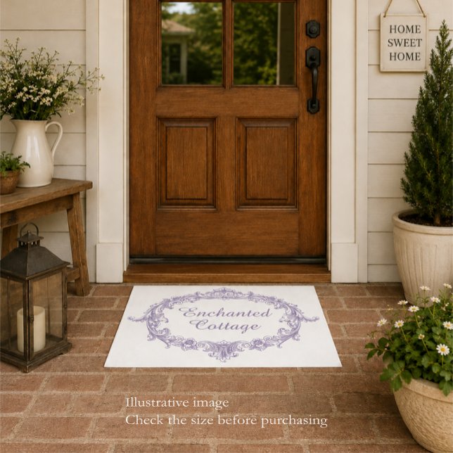 Tapete de Entrada Cottage Encantado - Lavanda (Enchanted Cottage Doormat Lavender)