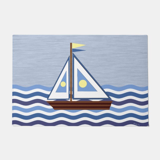 Tapete de Entrada de Barco à Vela (Frente)