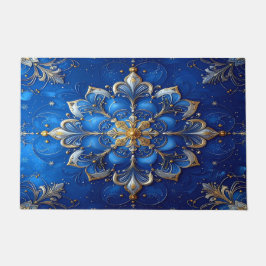 Tapete de Entrada Decorativo Azul de Férias
