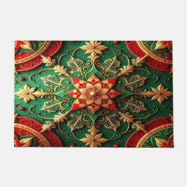 Tapete de Entrada Decorativo de Férias Vermelho Ve