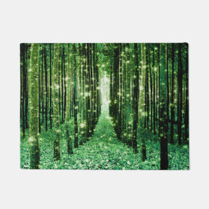 Tapete de Entrada Floresta Mágica Verde Mistério