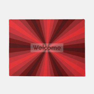 Tapete de Entrada Ilusão Óptica Vermelho