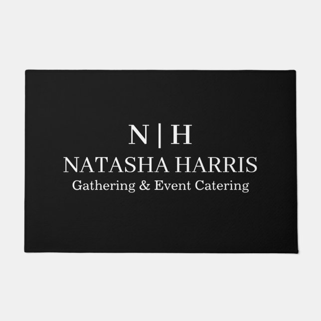 Tapete de entrada para negócios com logotipo minim (Frente)