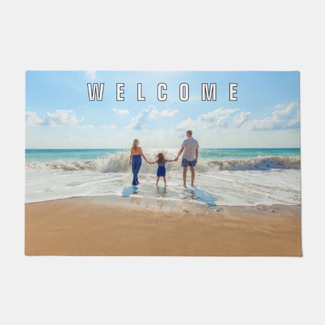 Tapete de Entrada Personalizado com Foto e Design  (Frente)