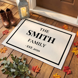 Tapete de Entrada Personalizado com Sobrenome da F