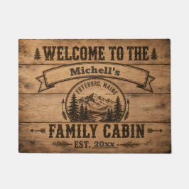 Tapete de entrada personalizado para cabana de fam