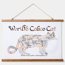 Tapete de Gato Calico Palavra Mundial
