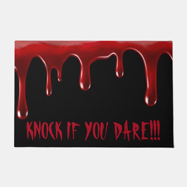 Tapete de Halloween - Bate Se Você Ousar!!! (Frente)