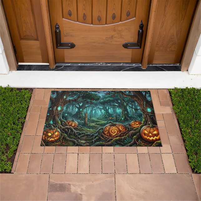 Tapete de Halloween Floresta de Abóbora (Ar livre)