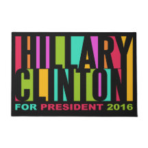 De Hillary Clinton esteira 2016 de porta colorida