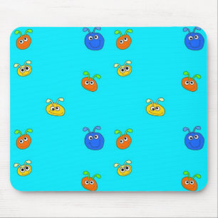 Tapete de Lugar Infantil Mouse Pad Azul Claro Bugs