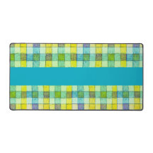 tapete de mesa amarelo verde-gingham