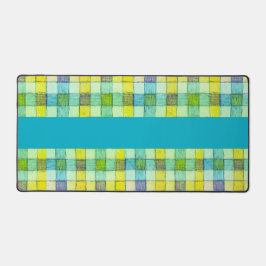tapete de mesa amarelo verde-gingham