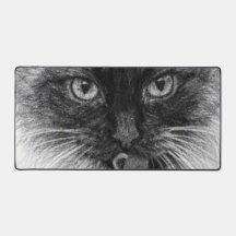 Tapete de Mesa com Esboço de Gato a Lápis
