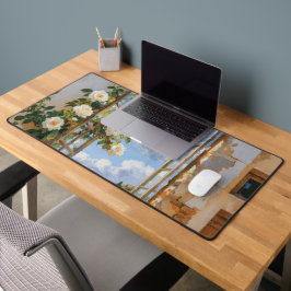 Tapete de mesa com janela Rosa Branca