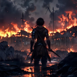 tapete de mesa do guerreiro animado