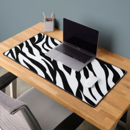 Tapete de Mesa Estampa de Zebra Safari Preto e Bra