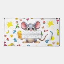 Tapete de Mesa Mouse Queijo Gato Caminhões