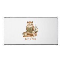 Tapete de mesa para amante de livros de coruja fof