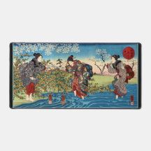 Tapete de mesa Três Senhoras Japonesas Cruzando o