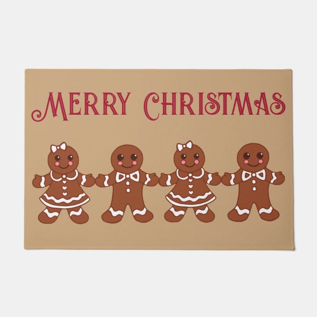 Tapete de Natal Biscoitos de Gengibre (Frente)