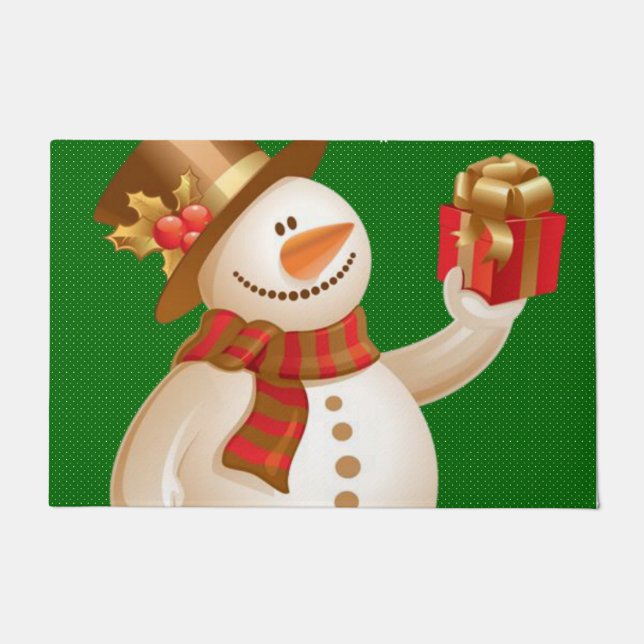 Tapete de Natal, Boneco de Neve (Frente)