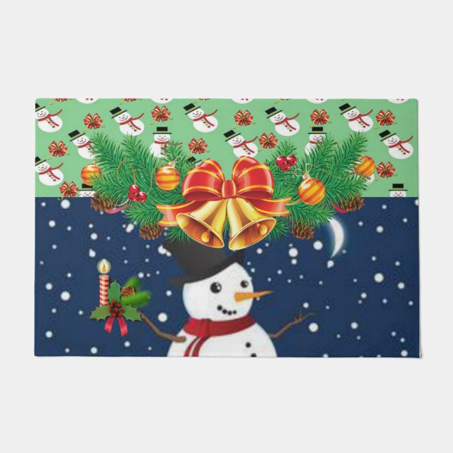 Tapete de Natal, Boneco de Neve (Frente)