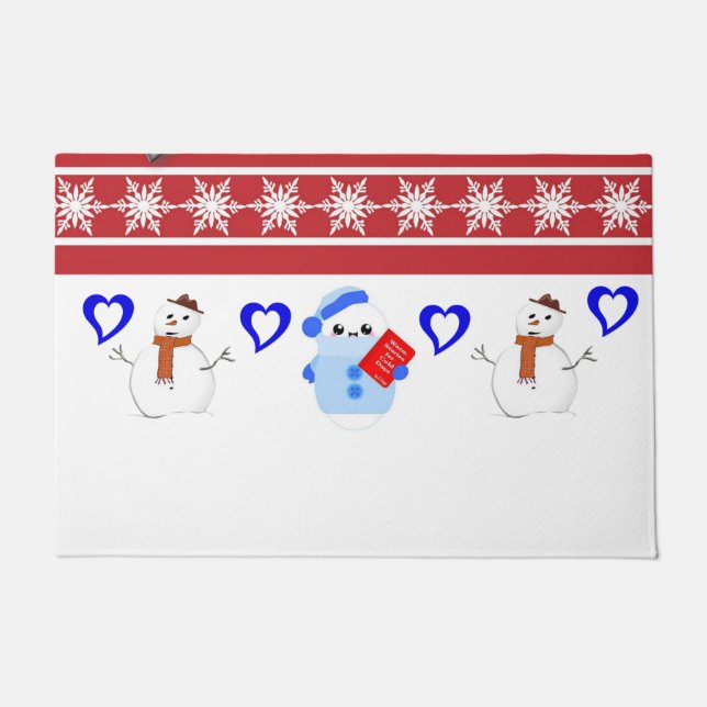 Tapete de Natal, Boneco de Neve (Frente)