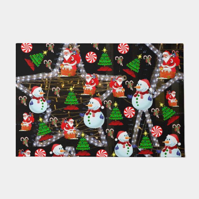 Tapete de Natal, Boneco de Neve (Frente)