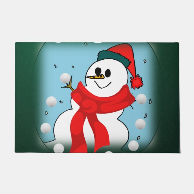 Tapete de Natal, Boneco de Neve (Frente)