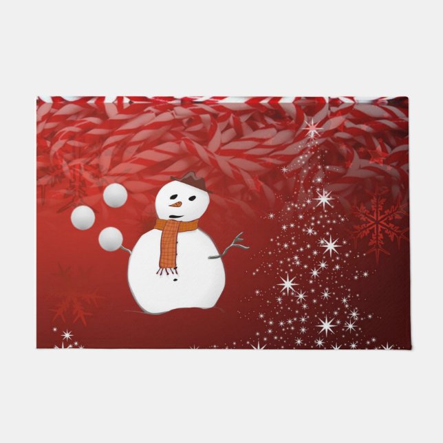 Tapete de Natal, Boneco de Neve (Frente)