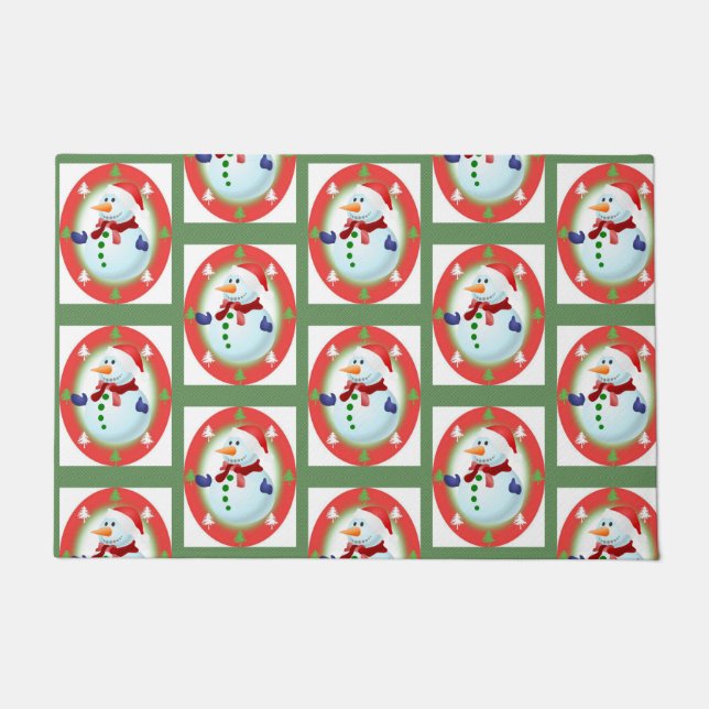 Tapete de Natal, Boneco de Neve (Frente)