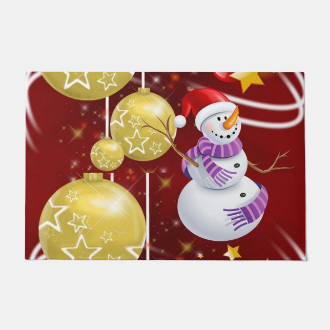 Tapete de Natal, Boneco de Neve (Frente)