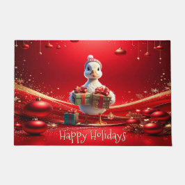 Tapete de Natal Pato Fofo Férias