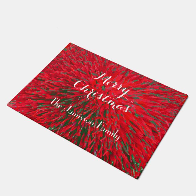 Tapete de Natal Personalizado com Nome Tapete de E (Inclinado)