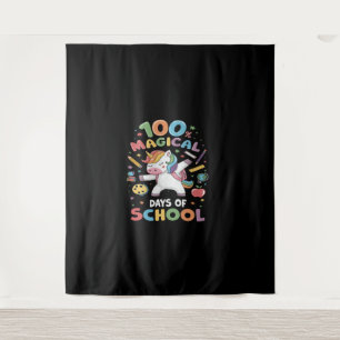 Tapete De Parede 100º Dia da Escola Unicórnio 100 Dias de Ensino Má
