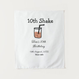 Tapete De Parede 10th Shake 10th feliz aniversário, milkshake scrib