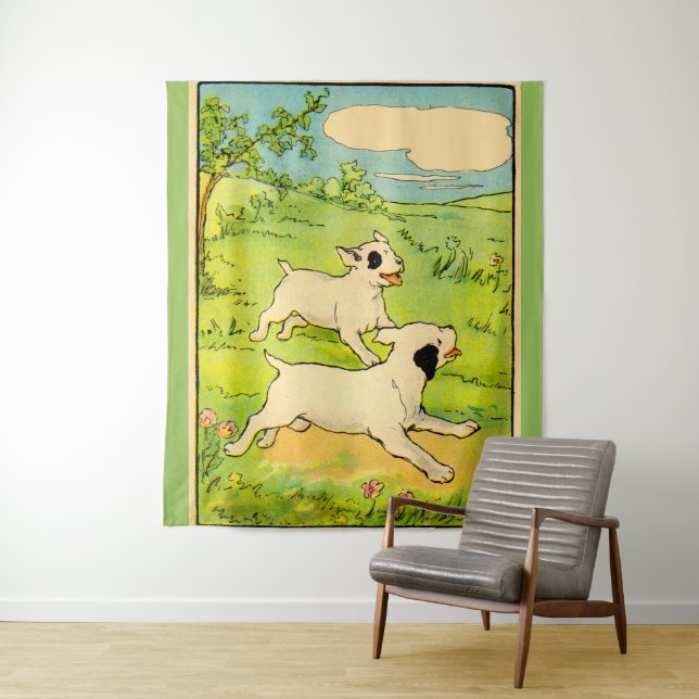 Tapete De Parede 1914 dois cães correndo (In Situ)